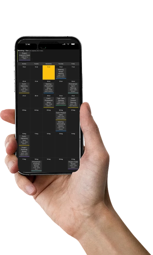 SyncFlow board on a phone
